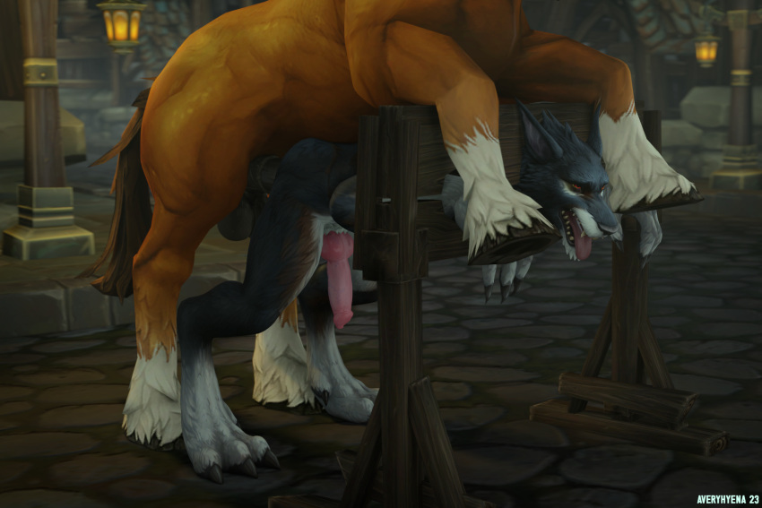 2023 3:2 3d anal anal_sex animal_genitalia animal_penis anthro anthro_on_feral anthro_penetrated ass averyhyena balls big_penis blizzard_entertainment bondage bound canid canine canine_genitalia canine_penis canis digital_media_(artwork) duo equid equine equine_genitalia equine_penis erection feral feral_penetrating feral_penetrating_anthro forced from_behind_position genitals hi_res horse interspecies knot male male/male male_on_feral mammal mounting nude penetration penis public public_sex restraints sex size_difference source_filmmaker stocks warcraft were werecanid wolf worgen zoophilia