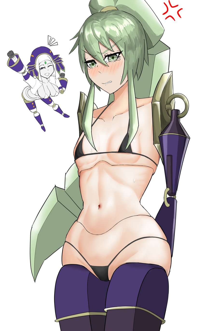 1girls back bikini doll_girl doll_joints duel_monster el_shaddoll_construct el_shaddoll_winda yu-gi-oh!