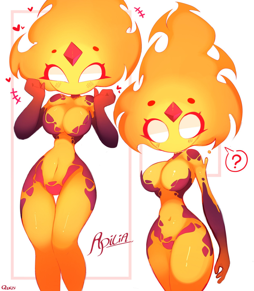 apilia breasts fire_girl flame_girl rox_hoxten tagme thighs