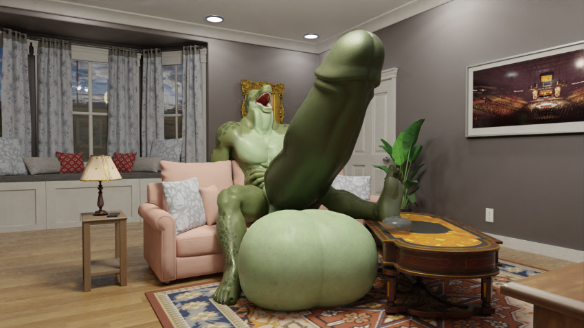 3d_(artwork) 54321awesome balls big_balls big_penis blender_(disambiguation) digital_media_(artwork) feet genitals hi_res huge_balls huge_cock hyper hyper_balls hyper_genitalia hyper_penis lizard male male_only paws penis reptile scalie soles toes