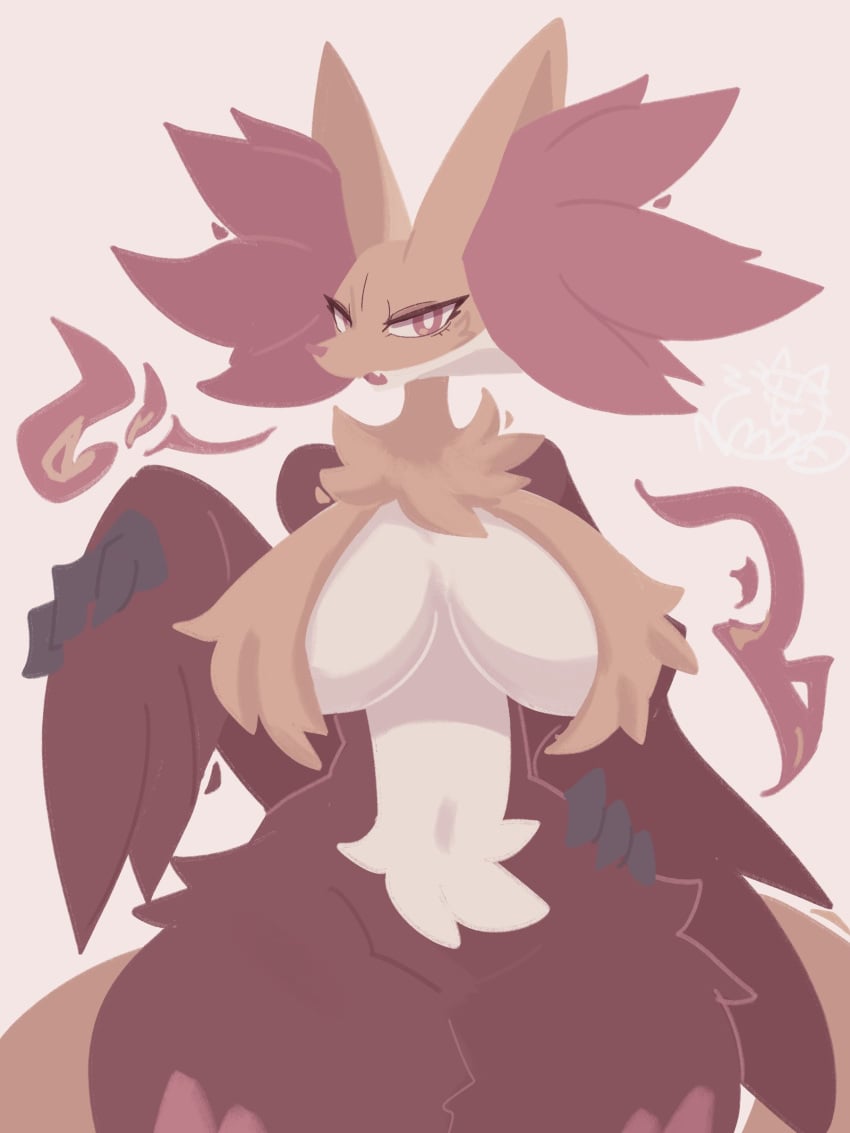 big_breasts breasts delphox female nyaswitchnya pok&eacute;mon_(species) pokemon thick_thighs wide_hips