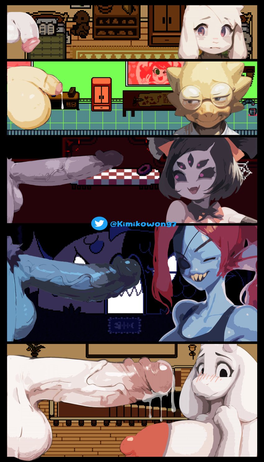 1boy 2d 2d_(artwork) 2d_artwork 4futas ai_generated alphys anthro anthro_only asriel_dreemurr big_penis breasts color cum cute dickgirl futanari giant_penis glasses kimikowong7 male muffet penis penis_chart penis_size_chart shy small_penis smile tagme toriel twitter_username uncensored uncensored_penis undertale undertale_(series) undertale_futanari undyne