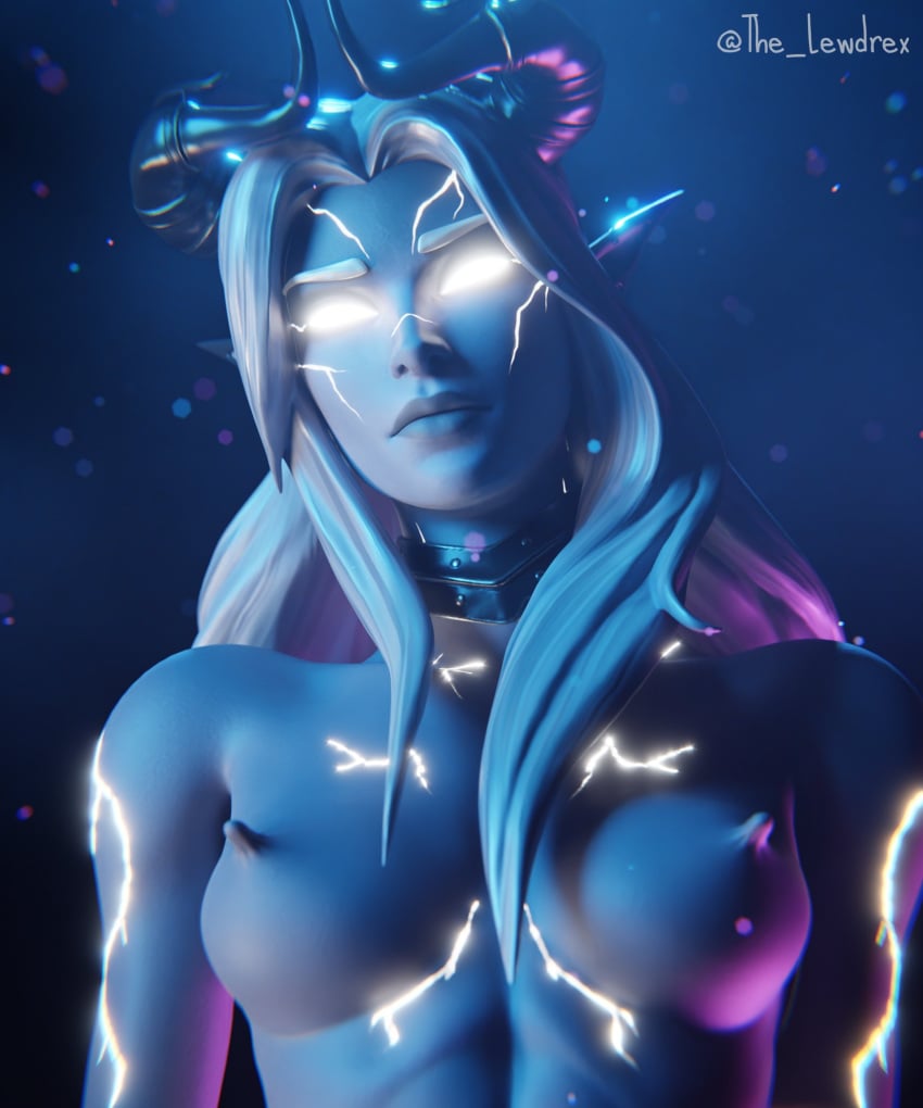 1girls 3d abs alternate_version_available areolae athletic athletic_female blender breasts close-up completely_nude completely_nude_female crown epic_games erect_nipples etheria_(fortnite) female female_focus female_only fortnite fortnite:_battle_royale glowing glowing_eyes grey_body grey_hair headwear lewdrex long_hair looking_at_viewer nipples nude nude_female pose posing presenting presenting_breasts small_breasts solo solo_focus watermark