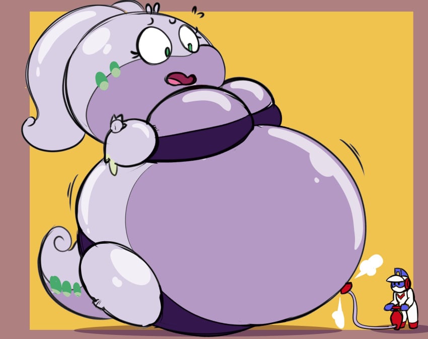 balloonlop big_breasts breasts goodra inflation pokémon_(species) pokemon pokemon_(species) thick_thighs wide_hips