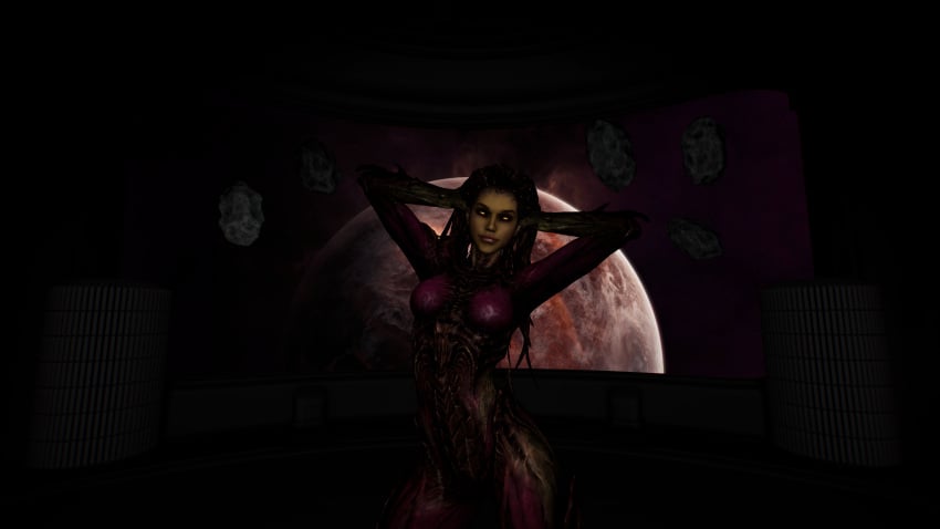 3d 4k long_hair mature medium_ass monster_girl posing pov queen sarah_kerrigan slim spaceship starcraft uncensored vam