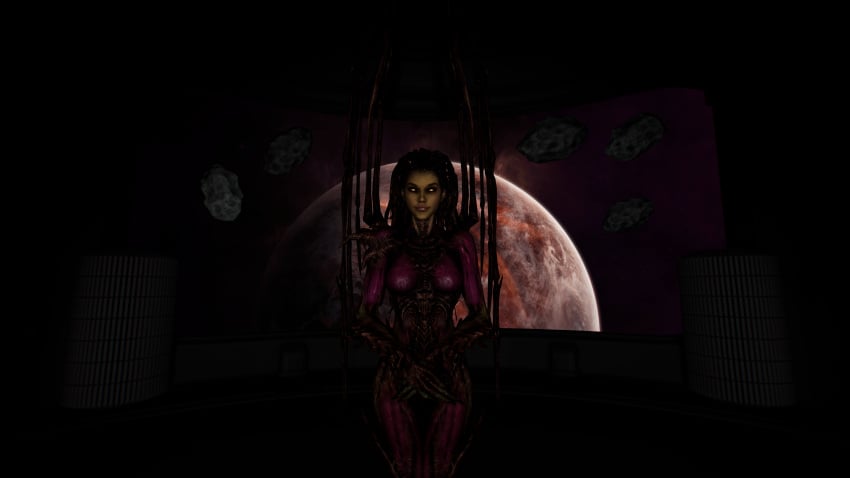 3d 4k long_hair mature medium_ass monster_girl posing pov queen sarah_kerrigan slim spaceship starcraft uncensored vam