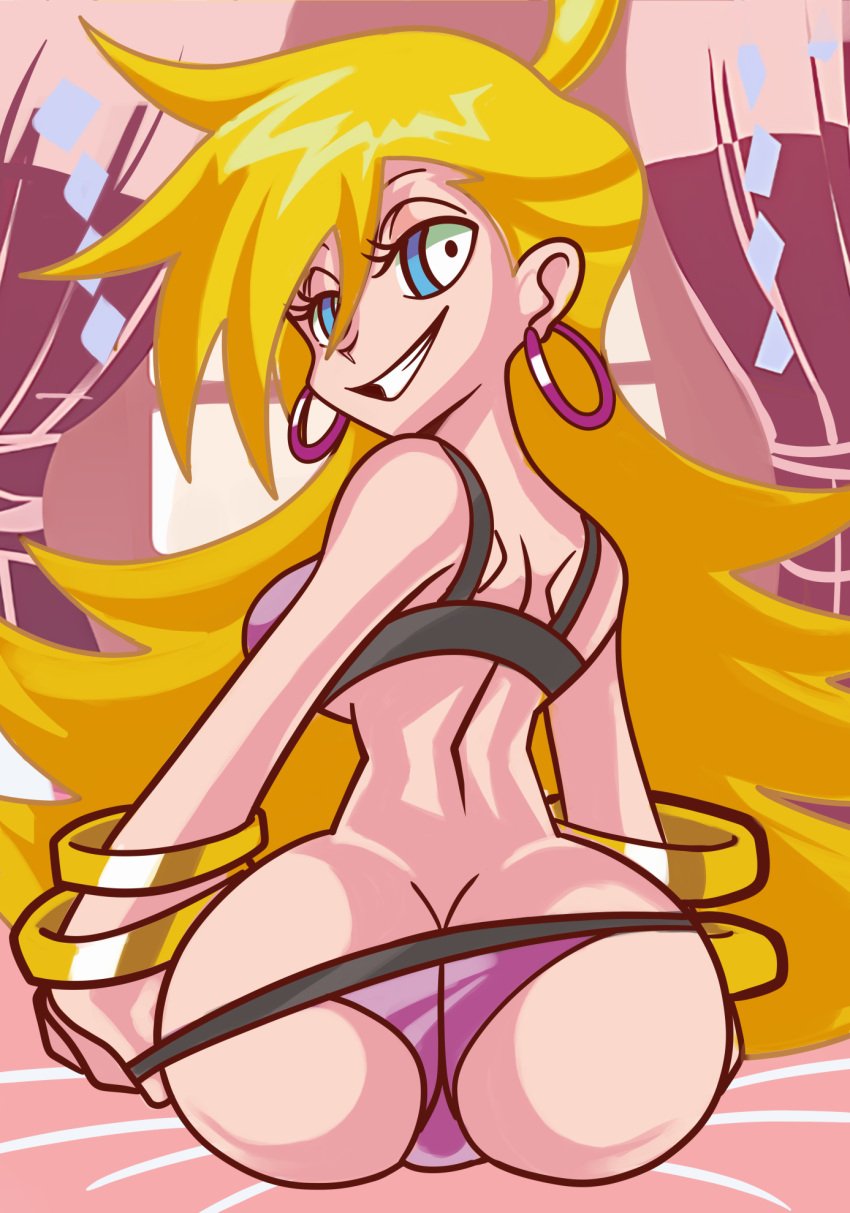 ass back bikini blonde_hair n0ncanon panties panty_&_stocking_with_garterbelt panty_anarchy panty_pull removing_panties