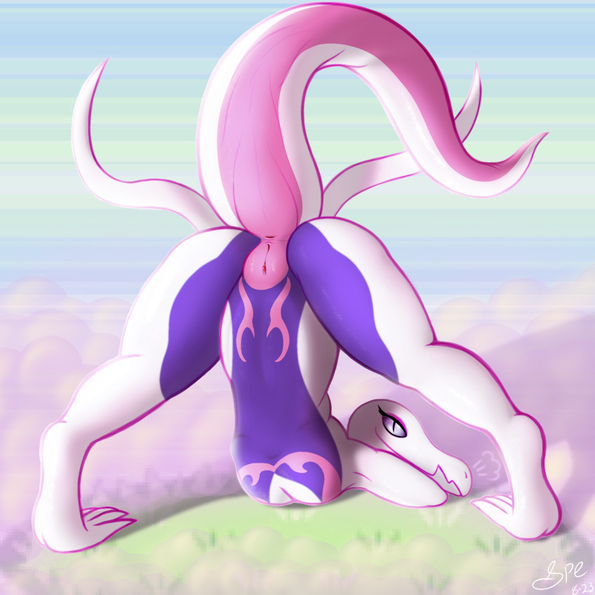 2020s 2023 4_toes anthro anus ass ass_up big_tail blue_sky breath_cloud clitoral_hood clitoris dated detailed_background digital_drawing_(artwork) digital_media_(artwork) digitigrade erect_clitoris eyelashes eyeshadow feet female flat_chested genitals grass hi_res hypnotic hypnotizing_viewer light lighting long_tail looking_at_viewer looking_back looking_back_at_viewer makeup markings multicolored_body multicolored_scales nintendo nude outside pheromones pink_body pink_eyeshadow pink_scales plant pokemon pokemon_(species) presenting presenting_hindquarters presenting_pussy pupils purple_body purple_scales pussy raised_tail rear_view red_anus red_clitoris red_pussy salazzle scales scalie shaded shadow shiny_pokemon signature sky slit_pupils smile smiling_at_viewer snout soft_shading solo spe tail tapering_tail thick_tail thick_thighs toes white_body white_scales wide_hips