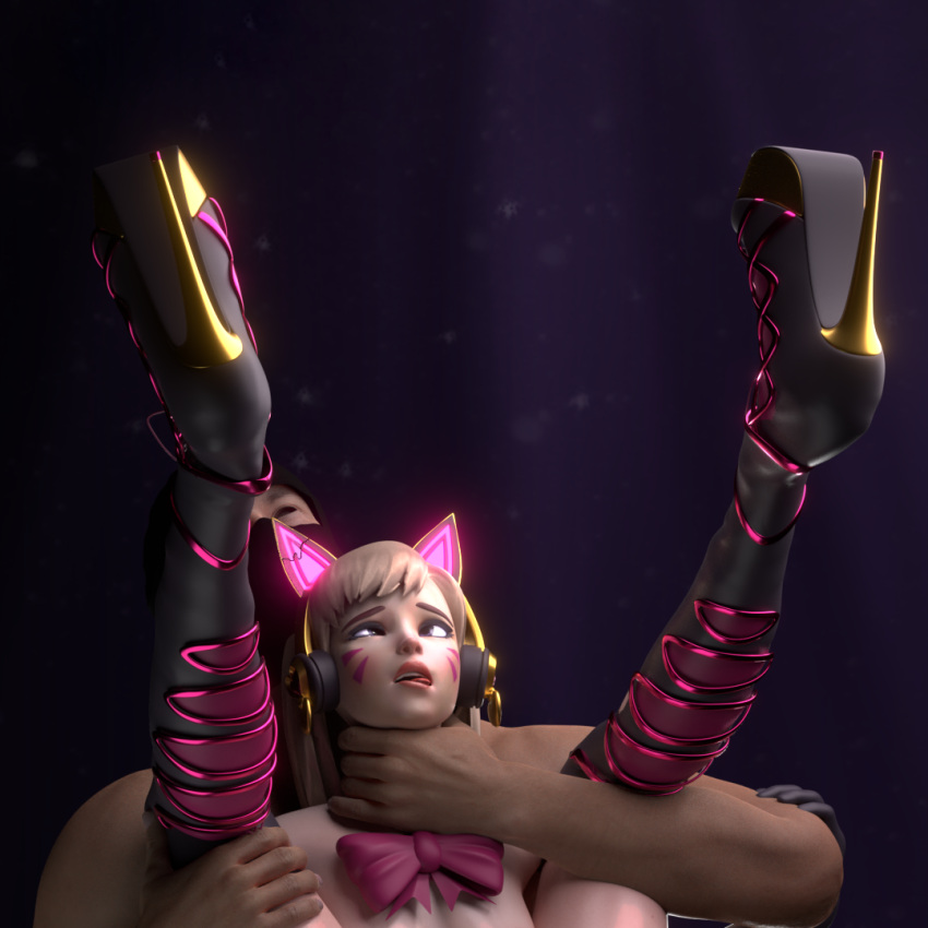 3d d.va gifdoozer's_black_cat_d.va high_heels overwatch qyti