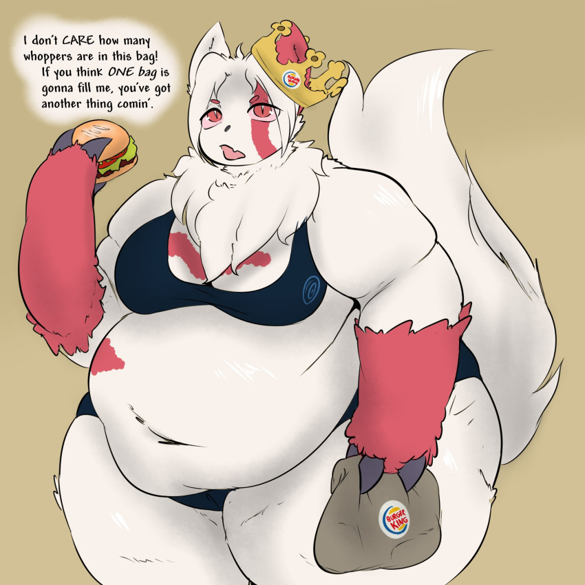 1girls big_breasts breasts burger_king chubby chubby_female female overweight plantedpot pokémon_(species) pokemon pokemon_(species) thick_thighs wide_hips zangoose