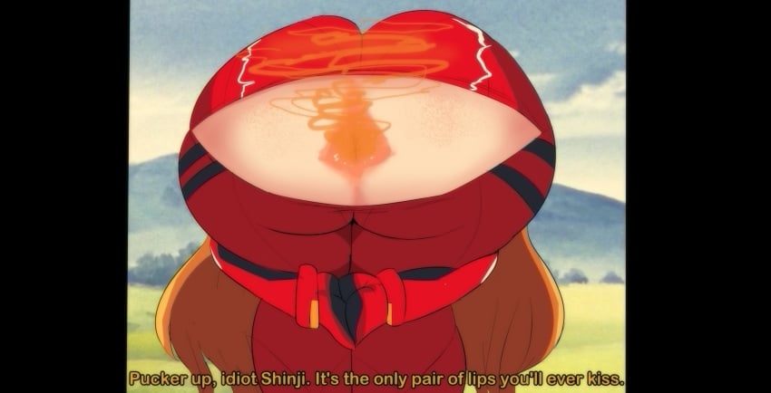 1girls anus ass asshole asuka_langley_sohryu bent_over big_ass big_butt bodysuit english_text fart fart_cloud fart_fetish farting lingering_stench melissaalli neon_genesis_evangelion orange_hair outside praise_da_booty_(meme) rear_view red_bodysuit solo_female text torn_bodysuit torn_clothing