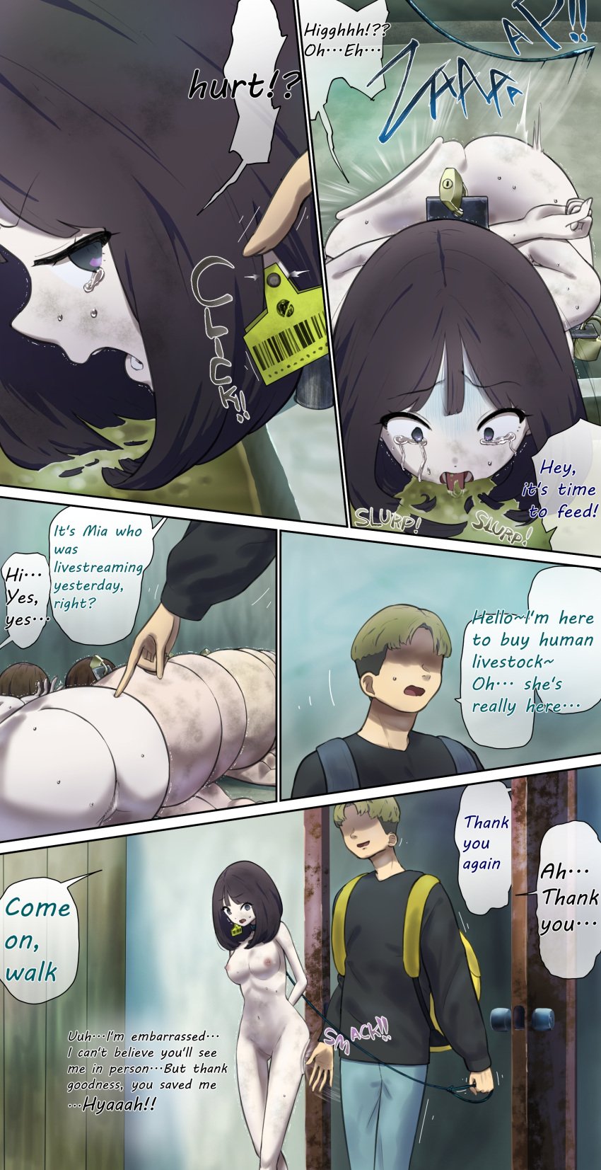 abuse comic dehumanization english english_text female femsub fest_(artist) filth human_livestock torture translated women_livestock