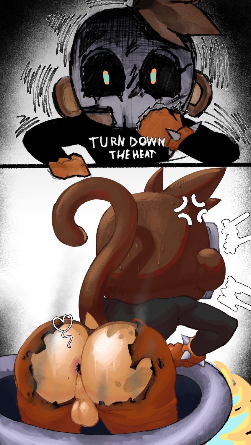 1boy 2025 alternate_version_available angry anthro anthro_only anus ass ass_exposed bloons bloons_tower_defense boy brown_fur curled_tail ear exposed_ass femboy frustrated fur gloves long_sleeve_shirtballs long_sleeves male male_only mask monkey monkey_boy monkey_ears monkey_tail monkiebrained pants rear_view ripped_clothing ripped_leggings ripped_pants skull_mask solo solo_male spiked_bracelet spiked_gloves sweat sweaty sweaty_body sweaty_head tack_shooter_monkey twink