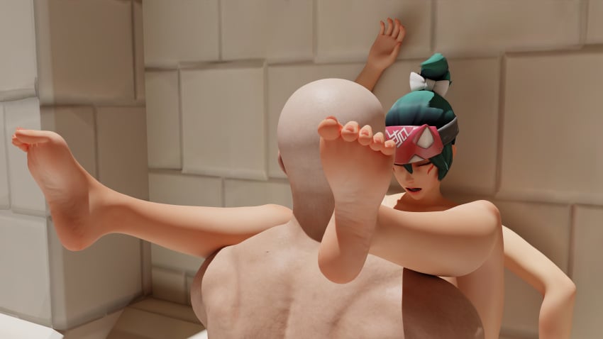 1boy 1boy1girl 1girls 3d 3d_(artwork) 3d_background 3d_model 3d_render 4k against_surface against_wall closed_eyes feet feet_focus feet_up female foot_fetish foot_focus held_up hi_res highres kazworksnsfw kiriko_(overwatch) kiriko_kamori legs_up male moaning moaning_in_pleasure naked naked_female naked_male nude open_mouth overwatch overwatch_2 sex soles toes toes_curled toes_scrunch vaginal_sex