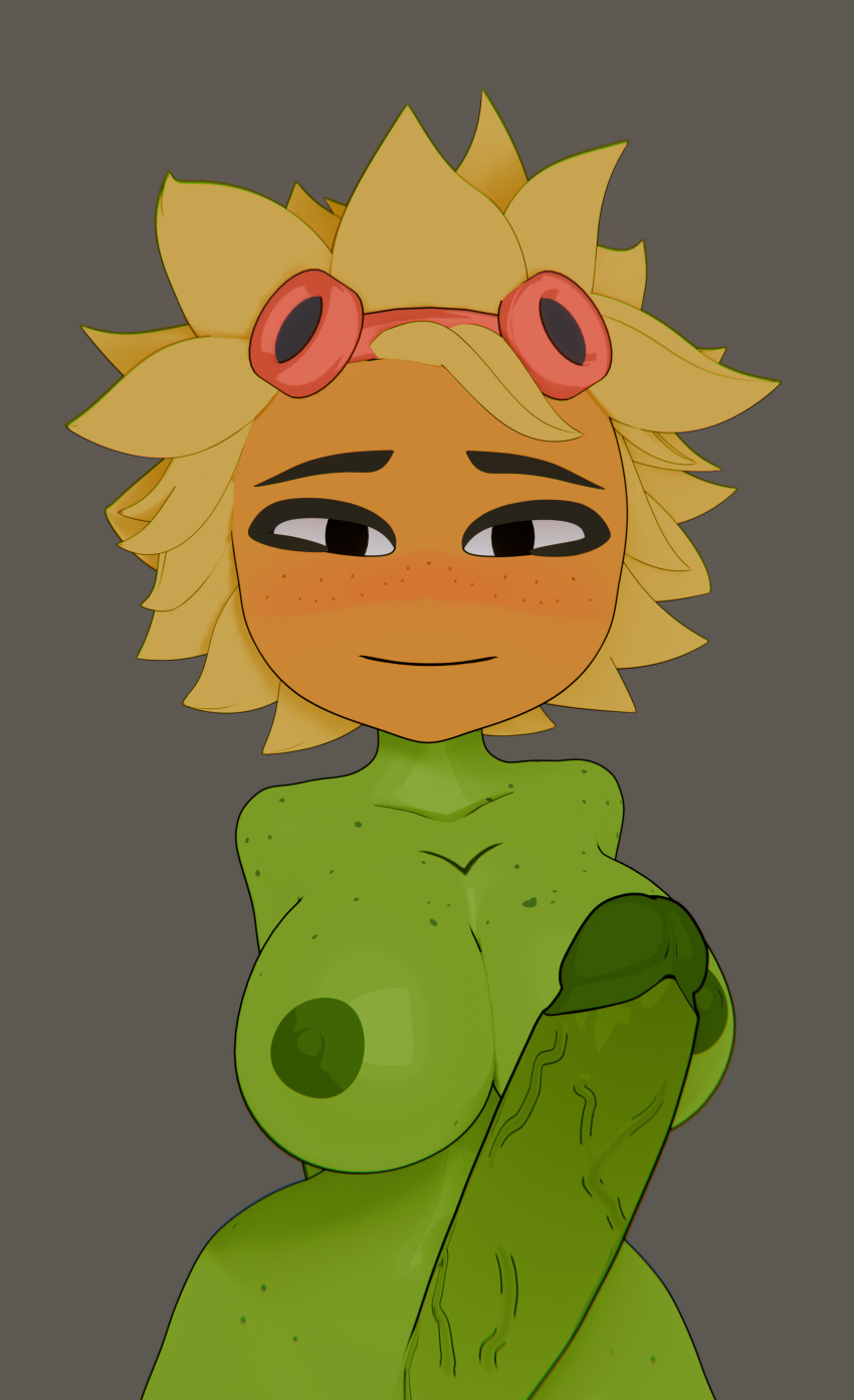 3d big_ass big_breasts big_butt breasts futa_only futanari huge_ass huge_breasts huge_thighs intersex panties plant plant_girl plants_vs_zombies shadow2405 smiley_face solar_flare_(pvz) sunflower_(pvz) tights