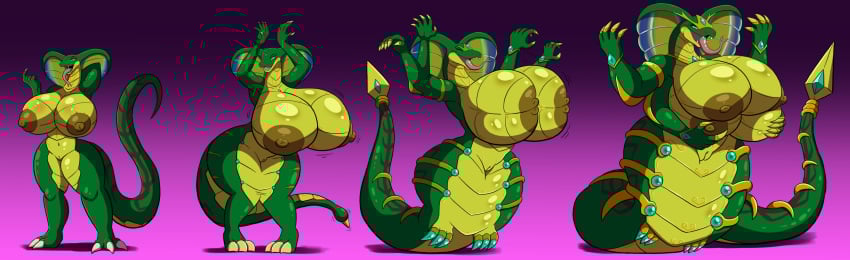 2025 4_arms absurd_res anthro apode arm_growth basic_sequence big_breasts body_size_growth breast_expansion breast_growth breasts clothing cobra crown digital_drawing_(artwork) digital_media_(artwork) draconcopode expansion female forked_tongue genitals grabbing_own_breast green_body green_scales grepstrash growth headgear hi_res huge_breasts jewelry kuchinawa_yuriko_(redscorpion219) legless limb_growth linear_sequence living_tail merging multi_arm multi_breast multi_breast_growth multi_frame_sequence multi_limb naga nipples nude prinnydood purple_background pussy reptile scales scalie sequence serpentine simple_background size_transformation smile snake snake_hood snake_tail solo standing tail tail_growth tongue tongue_out torn_clothing transformation transformation_sequence unusual_anatomy unusual_tail wide_hips