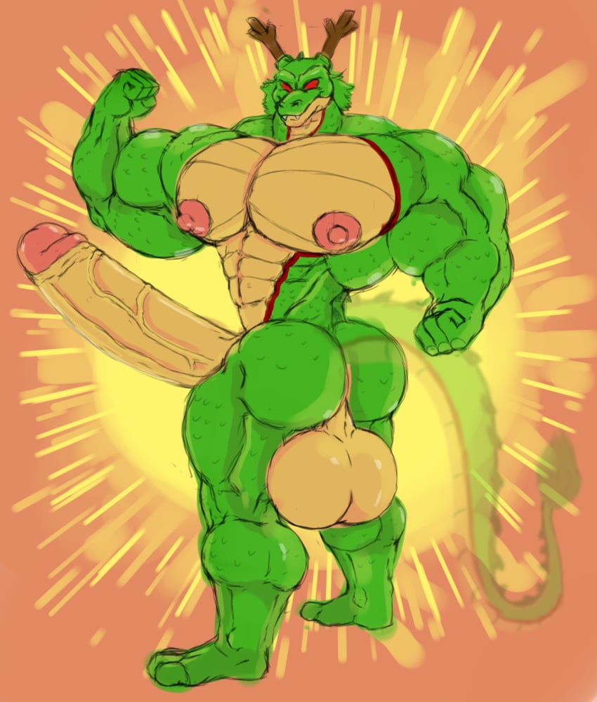 abs abstract_background absurd_res anthro ass backsack balls big_balls big_butt big_muscles big_pecs big_penis dragon eastern_dragon flexing genitals hehdgd hi_res huge_balls huge_butt huge_cock huge_muscles huge_pecs hyper hyper_balls hyper_genitalia hyper_penis male male_only muscular muscular_legs muscular_thighs mythological_creature mythological_scalie mythology nipples pecs penis scalie shenron solo tail vein veiny_penis