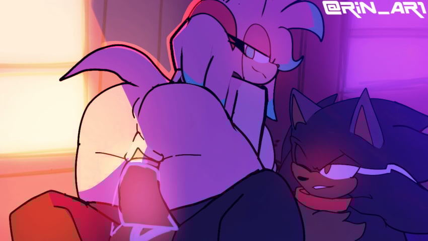 amy_rose animated cowgirl_position fan_character looking_back looking_pleasured riding riding_penis rin_ar1 smiling sonic_oc tagme