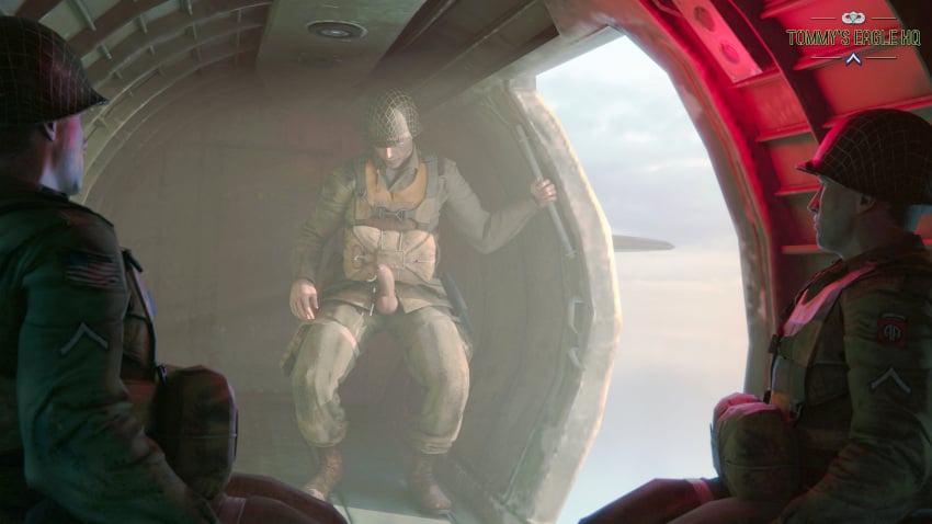 3d army cum cumshot erection exhibitionism gay gay_male group instruction male medal_of_honor_airborne military paratrooper soldier soldiers tommys_eagle_hq uniform voyeur voyeurism ww2