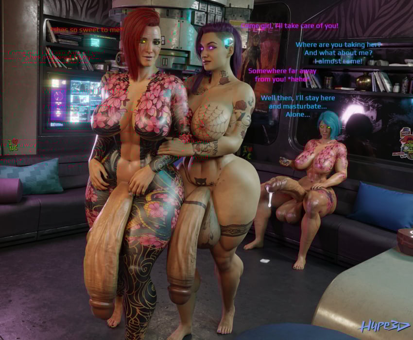 3d 3futas big_ass big_balls big_breasts big_butt big_penis big_thighs caption cd_projekt_red cum cum_drip cum_dripping cum_from_penis curvaceous curvaceous_body curvaceous_figure curvaceous_futa curvaceous_hips curvaceous_thighs curvy curvy_body curvy_figure curvy_futa curvy_hips curvy_thighs cyberpunk_2077 futanari huge_cock hype3d judy_alvarez thick thick_ass thick_butt thick_hips thick_legs thick_penis thick_thighs v_(cyberpunk_2077) valerie_(cyberpunk_2077) voluptuous voluptuous_futanari