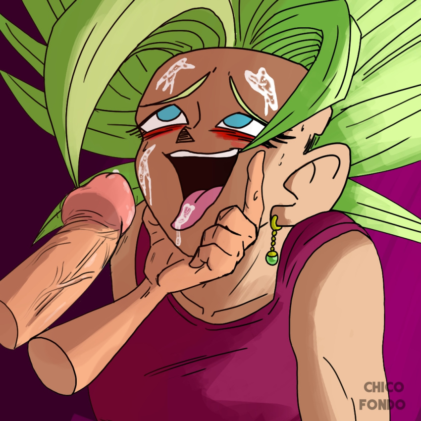 1girls blonde_hair chicofondo cum disembodied_penis dragon_ball dragon_ball_super facial fusion kefla legendary_super_saiyan penis super_saiyan super_saiyan_2 tagme universe_6 universe_6_girls