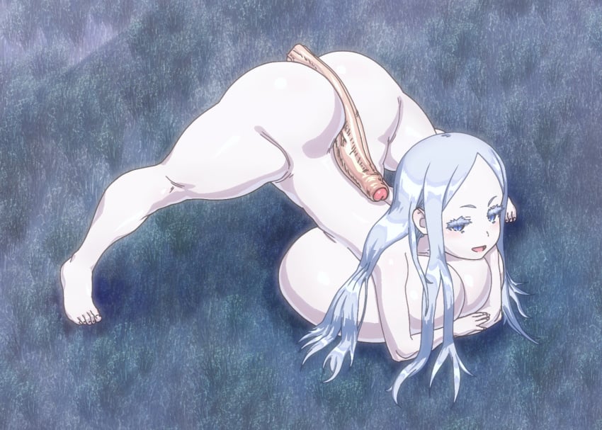 alternate_breast_size ass_up big_ass big_breasts big_penis blue_eyes breast_squeeze breasts_bigger_than_head dat_ass fat_ass fday forest head_down_ass_up huge_ass huge_breasts huge_cock jack-o_pose nude pale_skin pandora_(re:zero) penis_between_ass penis_between_cheeks re:zero_kara_hajimeru_isekai_seikatsu resting_on_breasts seductive shortstack silver_hair thick_thighs