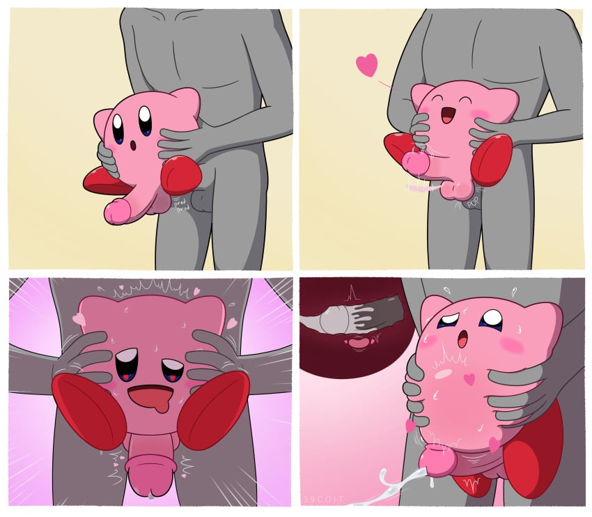 <3_eyes 39coit absurd_res anal anal_sex blue_eyes blush blush_stickers bodily_fluids comic cum cum_inside duo gay gay_anal gay_sex genital_fluids genitals grey_body grey_skin happy happy_sex heart heart-shaped_pupils hi_res human inflation internal kirby kirby_(series) living_condom looking_pleasured male male/male male_penetrated male_penetrating mammal nintendo open_mouth penetration penis pink_body precum prostate prostate_orgasm prostate_stimulation sex simple_background smile sweat waddling_head