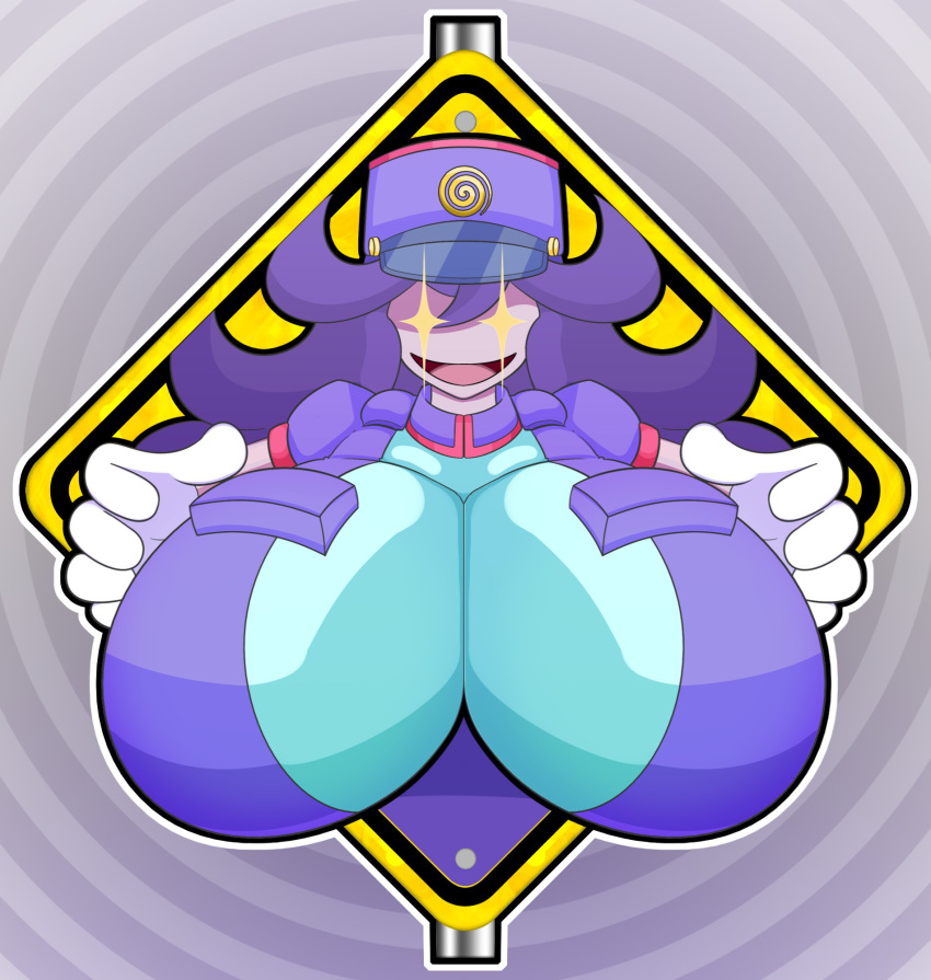 big_breasts breasts_bigger_than_head clothed doodle_will doodlewill female female_only hex_maniac huge_breasts nintendo officer_jenny_(pokemon) pokemon policewoman