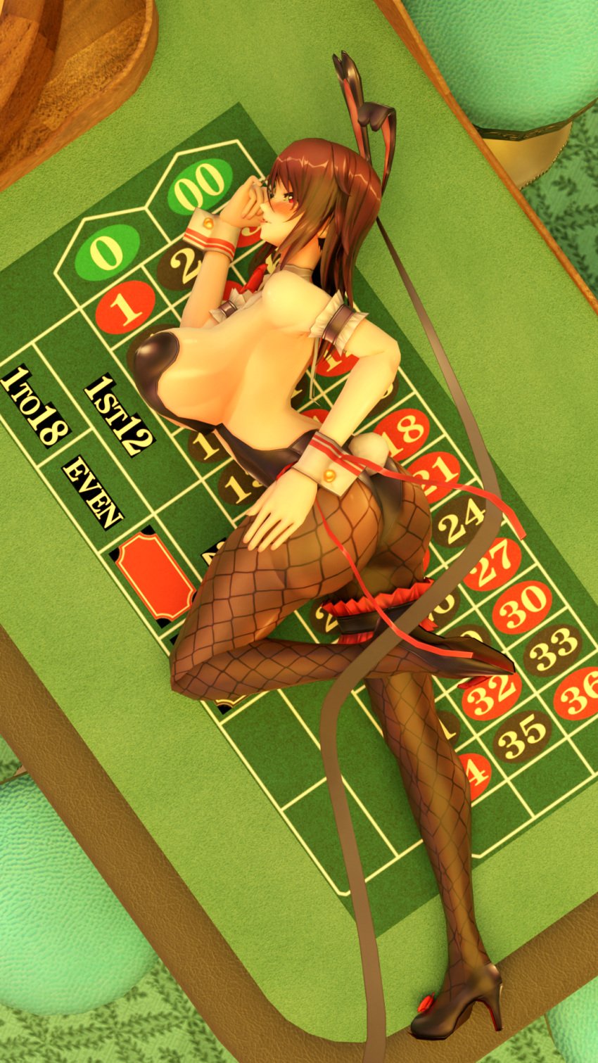 3d action_taimanin blender_(software) bunny_ears bunny_girl bunny_tail bunnysuit casino casino_table large_ass large_breasts milf mizuki_shiranui mother sssin2160 succubus taimanin_(series) taimanin_asagi taimanin_asagi_battle_arena taimanin_yukikaze