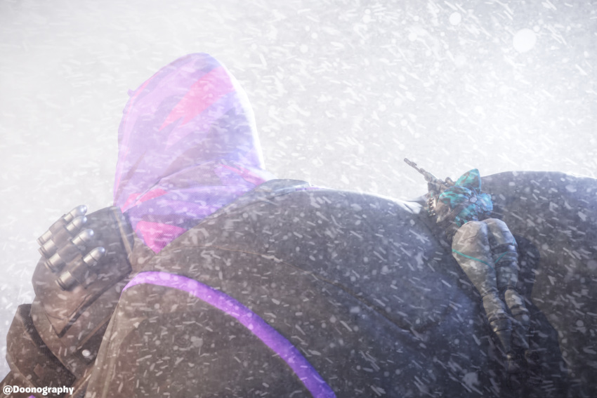 3d ass ass ass_focus ass_up blender doonography female_only fortnite fortnite:_battle_royale giantess hood insight_(fortnite) jeans laying_down laying_on_ass laying_on_stomach leggings looking_away military size_difference sniper snow