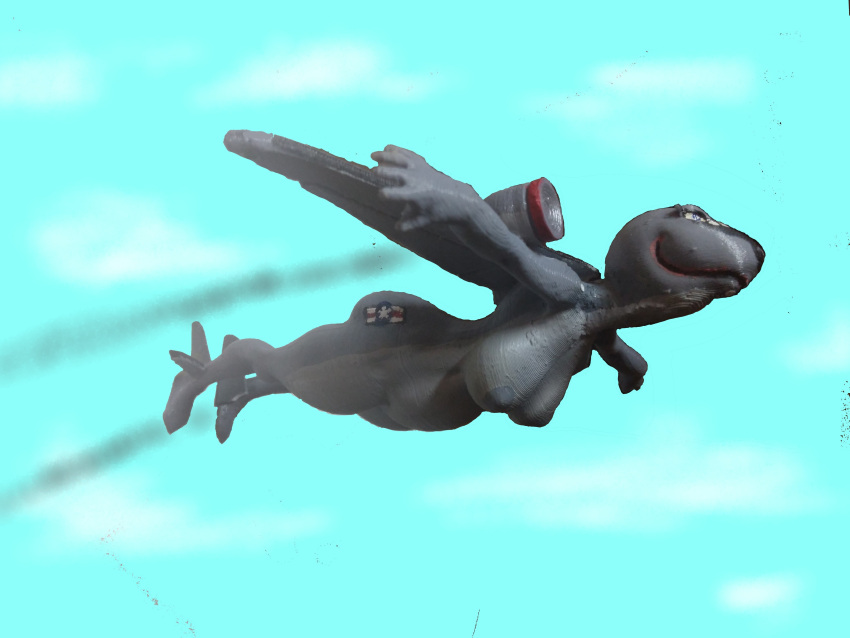 3d_print aeromorph airplane big_breasts clouds flying guodzilla living_aircraft living_machine nipples sky tagme