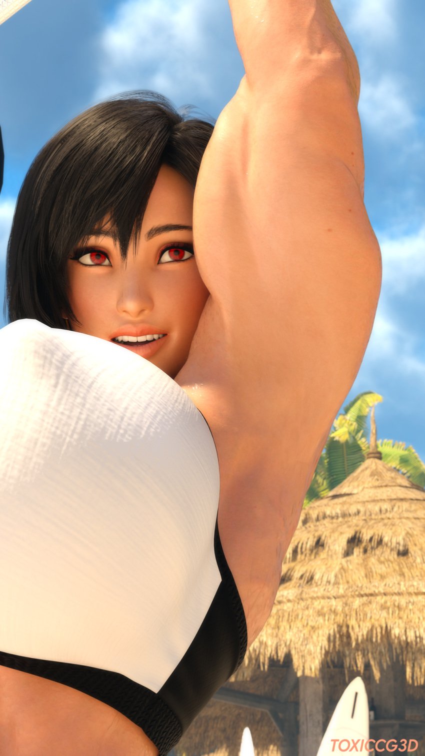 1futa 3d armpits athletic_futanari balls beach big_breasts bikini busty dickgirl final_fantasy final_fantasy_vii futa_only futanari hourglass_figure muscles muscular muscular_futanari penis pinup soap solo sweat testicles thong tifa_lockhart toxiccg3d weightlifting