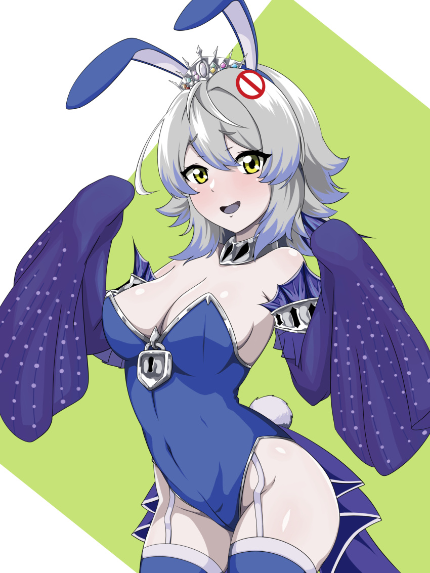 1girls bunny_girl bunnysuit duel_monster led mermaid tearlaments_merrli yu-gi-oh!