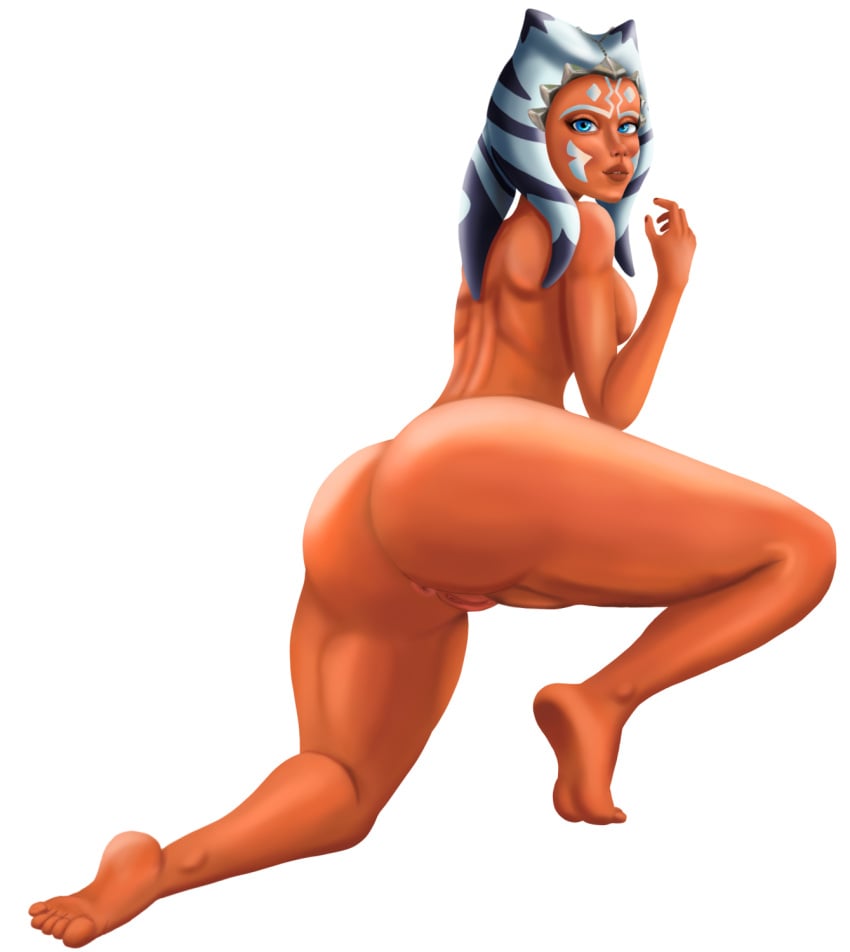 1girls ahsoka_tano alien alien_girl anus ass back barefoot big_ass big_butt blue_eyes breasts bubble_ass bubble_butt cleavage completely_nude completely_nude_female curvy_body curvy_female curvy_figure dark-skinned_female dark_skin dat_ass disney female female_only full_body genitals hopgigone horny horny_female huge_ass huge_breasts huge_butt looking_at_viewer looking_back naked naked_female nude nude_female pussy solo solo_female star_wars star_wars:_the_clone_wars thick_ass thick_legs togruta