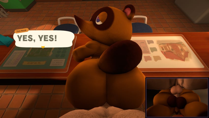 3d aidenz anal anal_sex animal_crossing anthro bent_over bent_over_table big_ass big_balls big_butt big_penis bubble_ass bubble_butt gay heart-shaped_pupils human human_on_anthro large_ass large_butt larger_human larger_male male/male nintendo pov sex sfm shortstack small_penis smaller_anthro smaller_male source_filmmaker tanuki text text_box tom_nook uncle_aiden