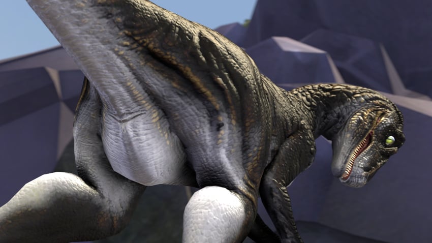 3d ark_survival_evolved cloaca looking_at_viewer presenting_cloaca presenting_hindquarters raptor smile source_filmmaker tagme willie_piv