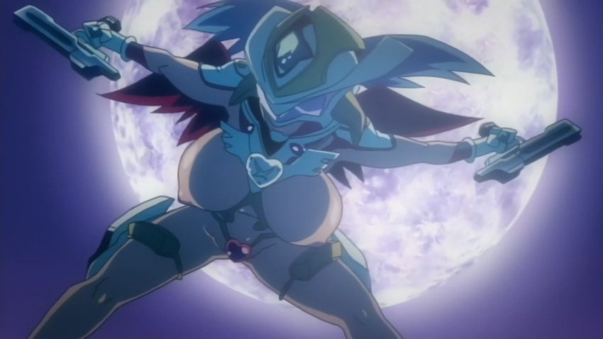 1girls angel_beretta angel_blade angel_blade_punish anime_screencap areolae breasts elphie_elfman head_wings helmet holding_weapon large_breasts nipples ova screencap screenshot thighs