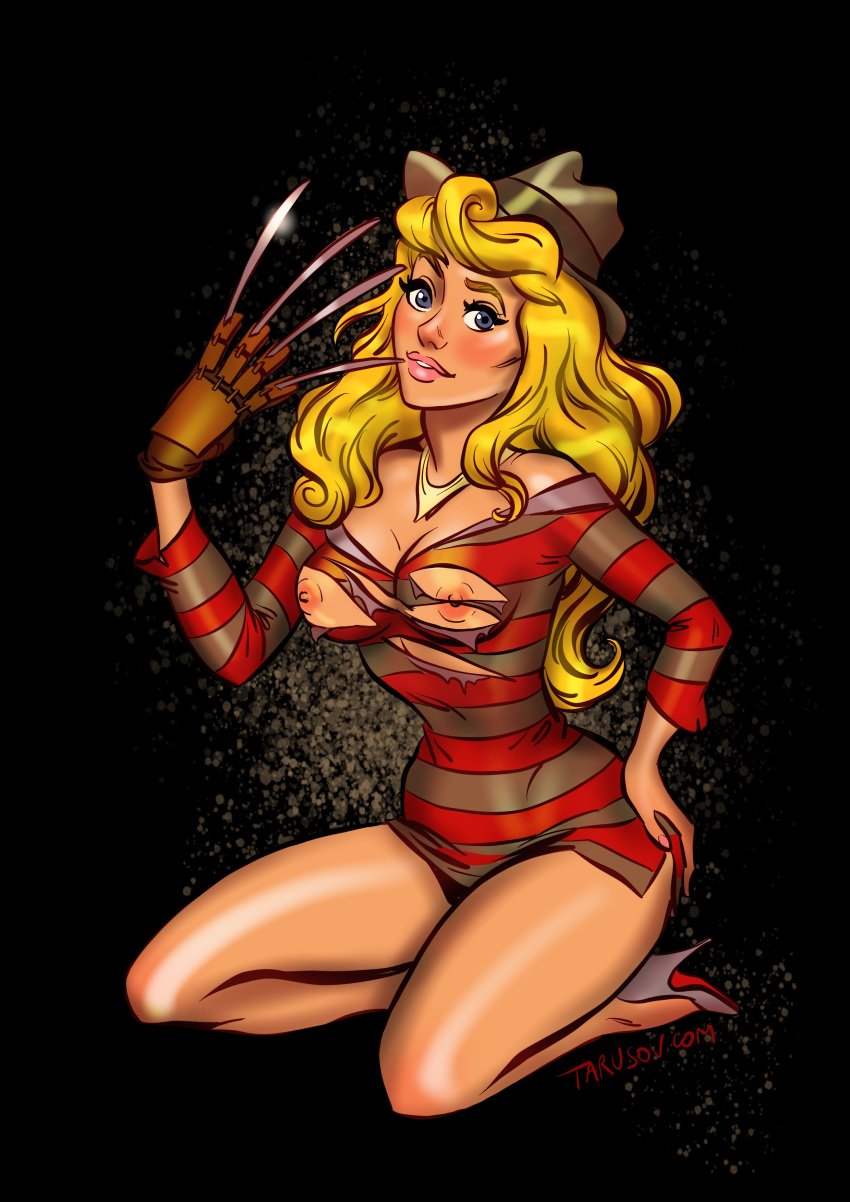 a_nightmare_on_elm_street aurora_(sleeping_beauty) cosplay crossover disney disney_princess female female_only freddy_krueger princess royalty sleeping_beauty_(1959_film)