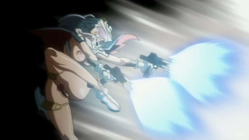 1girls angel_beretta angel_blade angel_blade_punish anime_screencap areolae ass breasts elphie_elfman holding_weapon large_ass medium_breasts nipples ova screencap screenshot thick_thighs thighs