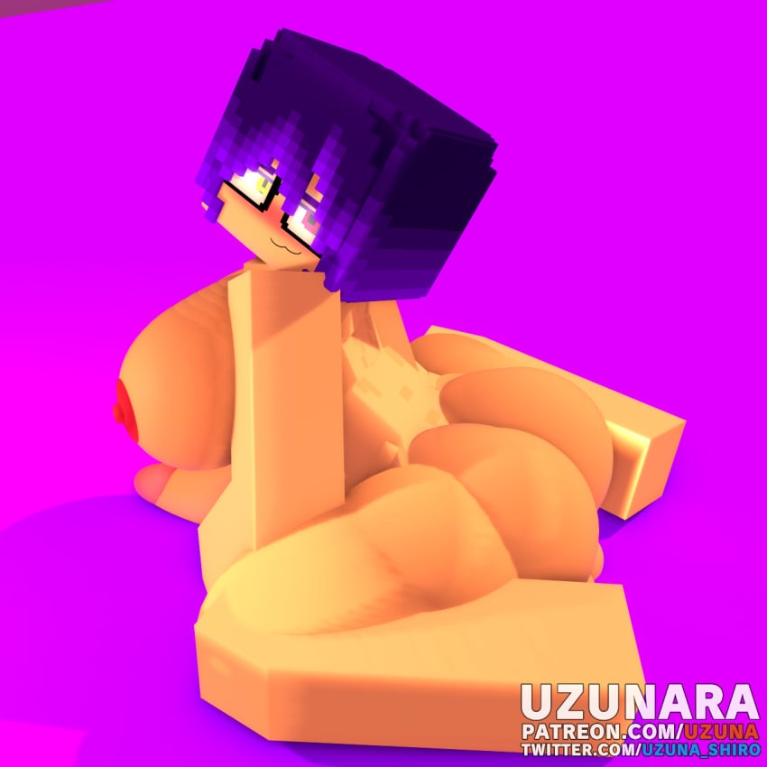 1futa 2023 3d :3 big_ass big_breasts big_penis erect_nipples erect_penis futa_only futanari glasses horny_futa looking_at_viewer looking_back mine-imator minecraft multicolored_eyes nude_futanari outside purple_hair shika_(uzuna) smile tagme uzunaart