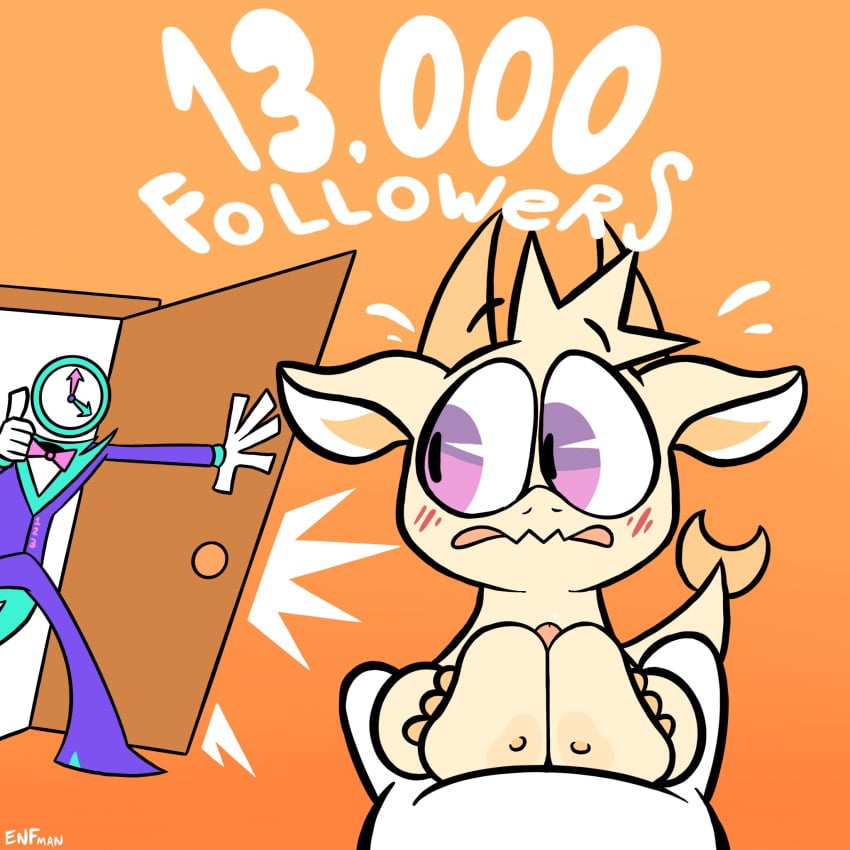 accurate_art_style anthro bezel_(chikn_nuggit) breasts chikn_nuggit fwench_fwy_(chikn_nuggit) iscream_(chikn_nuggit) milestone_celebration paizuri penis pov theenfman titfuck titjob