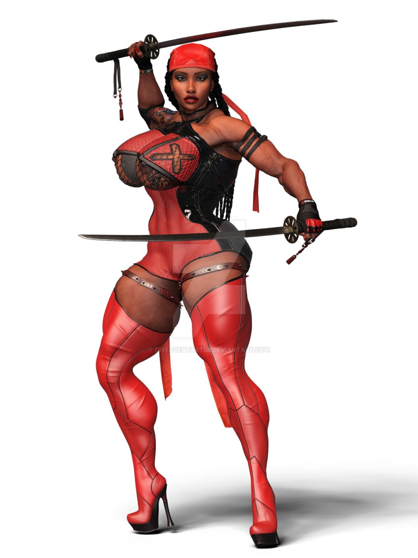 1girls 3d 3d_(artwork) ass athletic athletic_female big_ass big_breasts big_butt bottom_heavy breasts bubble_ass bubble_butt bust busty chest cleavage cosplay curvy daredevil_(series) dark-skinned_female dark_skin divergentartgb dual_wielding elektra_natchios elektra_natchios_(cosplay) female female_focus fit fit_female hair high_heel_boots high_heels hips hourglass_figure huge_ass huge_breasts katana large_ass large_breasts legs lips marvel marvel_comics mature mature_female platform_heels slim slim_waist sword thick thick_hips thick_legs thick_thighs thighs thunder_thighs top_heavy top_heavy_breasts upper_body voluptuous voluptuous_female waist weapon wide_hips