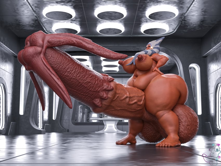 3d ahsoka_tano animal_genitalia_on_humanoid big_belly big_feet big_nipples breasts chubby erection futa_only futanari horsecock horsecock_futanari horsecock_on_humanoid hyper_ass hyper_breasts hyper_penis nipples penis renrenrew star_wars testicles the_clone_wars:_season_seven togruta urethra weird_penis