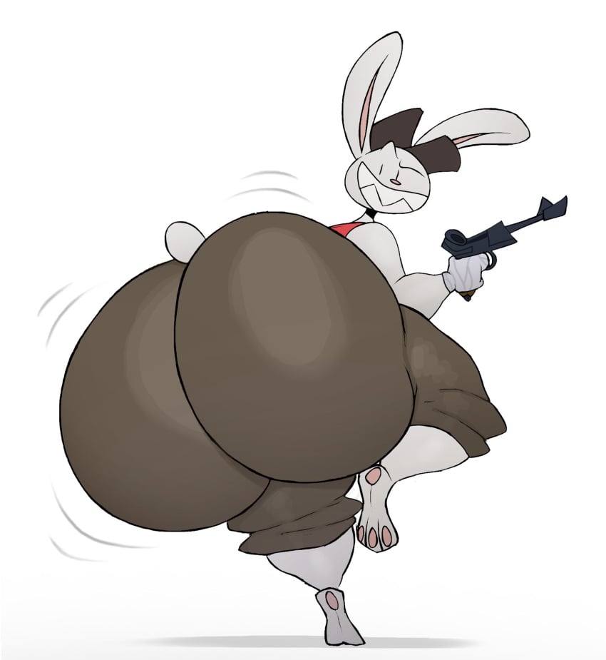 1boy ass_built_separately big_ass big_ears cosplay dat_ass furry gun huge_ass hyper hyper_ass jiggling_ass lagomorph looking_at_viewer looking_back luger_pistol male male_only max_(sam_and_max) rabbit sam_and_max schplingnops scout_(team_fortress_2) smile smiling smiling_at_viewer solo solo_male tail team_fortress_2 thick_thighs wide_hips