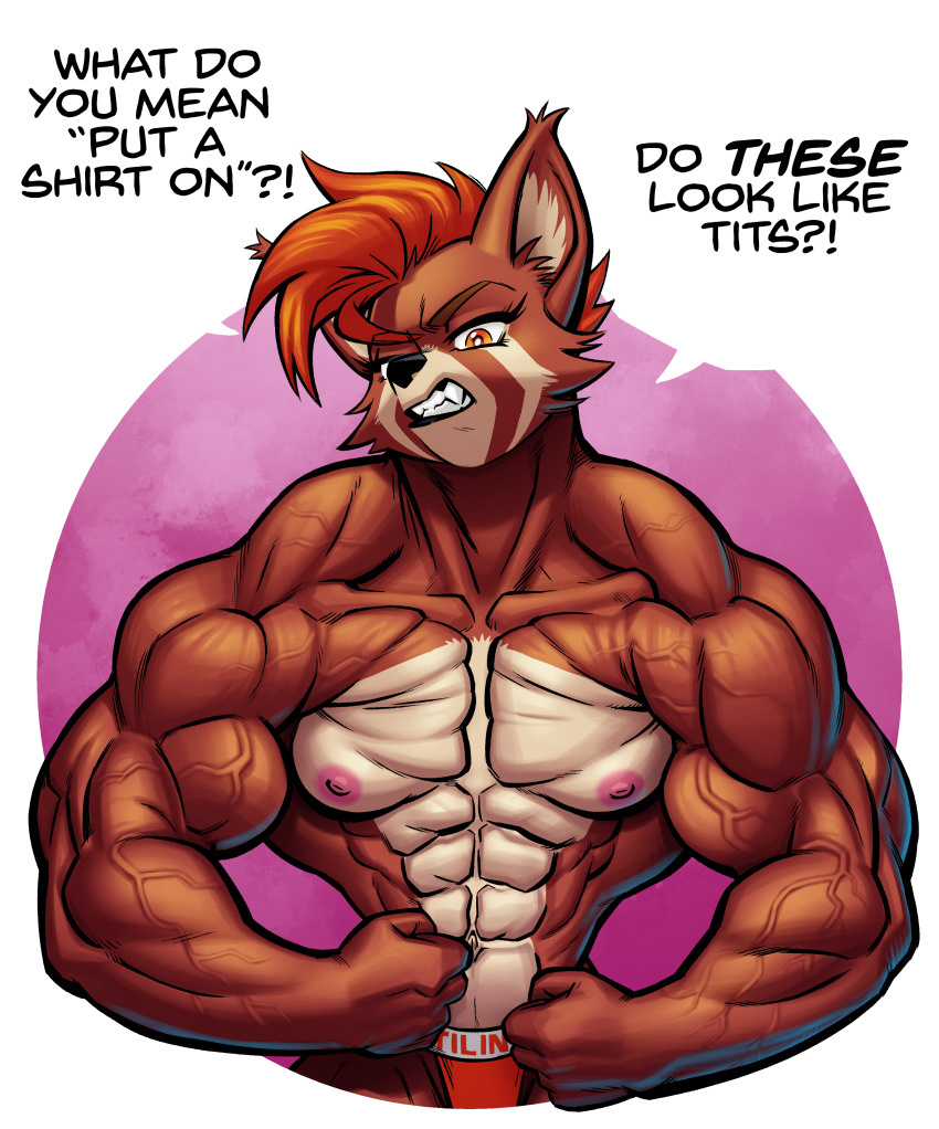 anthro erect_nipples exercise flexing_pecs hi_res mammal maxi_(demondawgy96) muscular navel nipples pecs procyonid raccoon solo tilingart vein weightlifting workout