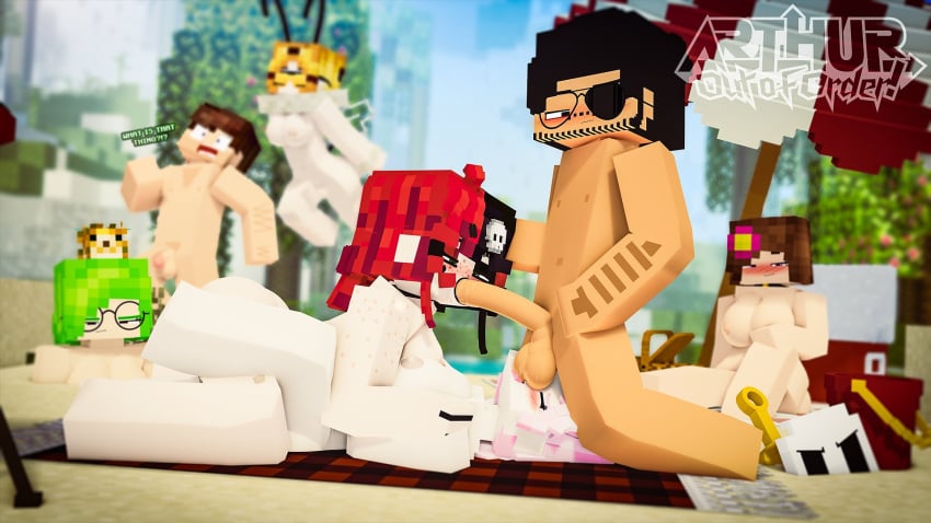 1920x1080 2boys 3d 5girls arthur32 beach bee_(minecraft) being_watched black_hair blowjob blue_eyes blush blushing brown_hair ellie_walls_(odysseyellie) eyewear fellatio female flower_in_hair glasses green_eyes green_hair hair_between_eyes horny_female human_female humanoid jenny_belle_(slipperyt) light-skinned_female light_skin mabel_bee_(arthur32) mex_arthur_(arthur32) microsoft mine-imator minecraft mojang oral oral_sex outdoors outside pink_hair red_hair skull_mask tagme xbox_game_studios zoey_(zoeyistoosmall)