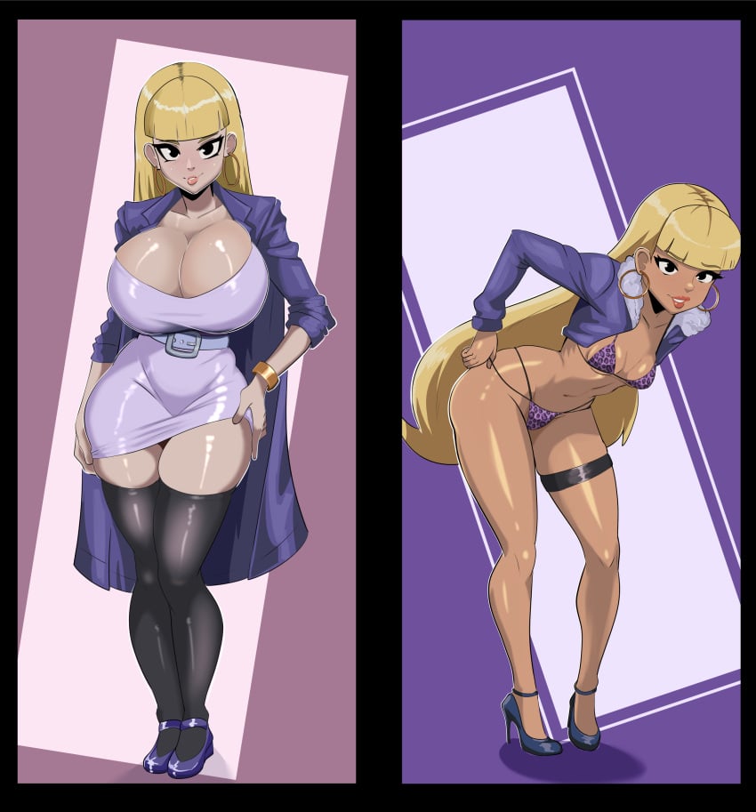 1girls aged_up bangs big_ass big_breasts bikini bimbo blonde_hair bra bracelets cleavage collarbone disney_channel disney_xd dress gravity_falls gyaru high_heels honeyshot hoop_earrings hourglass_figure jacket leopard_print long_hair looking_at_viewer pacifica_northwest panties petite shiny_clothes shiny_hair shiny_skin slim_waist tan_skin tanned tanned_skin thick_thighs thighhighs tight_clothing tight_dress wide_hips