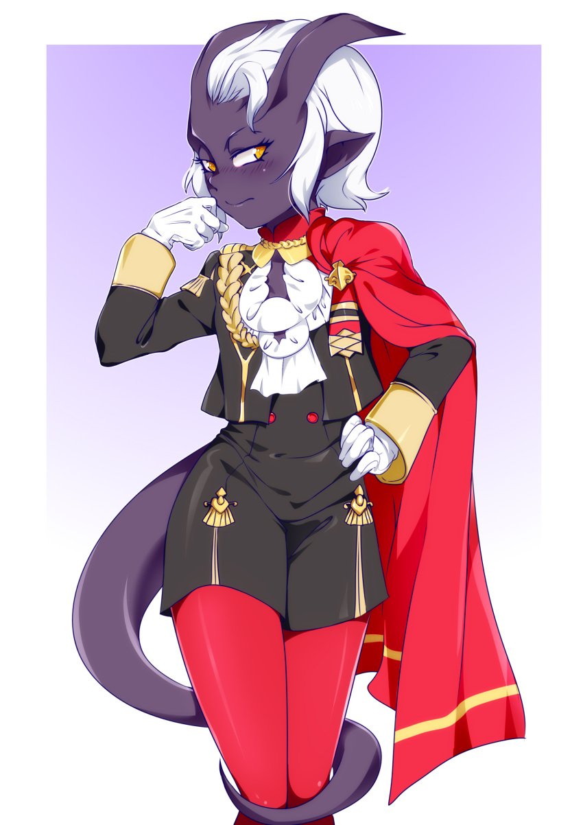 alternate_costume cosplay crossover dungeons_and_dragons edelgard_von_hresvelg_(cosplay) fire_emblem fire_emblem:_three_houses garreg_mach_monastery_uniform jcm2 nintendo purple_skin tiefling vigil_nightwarden