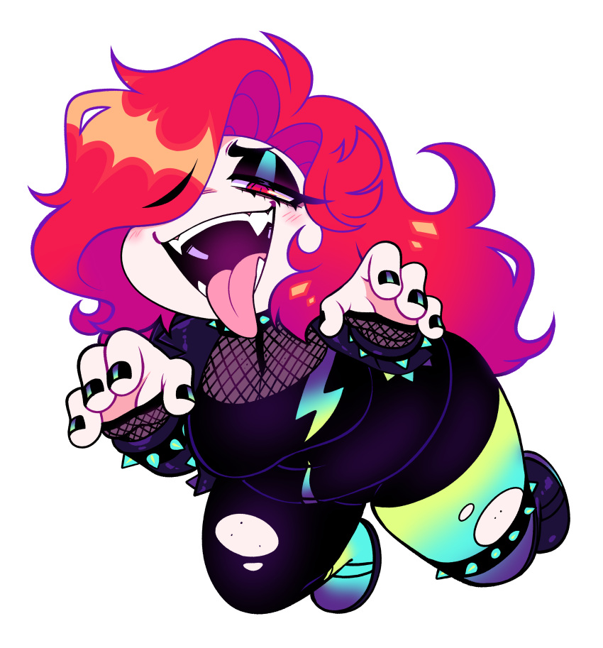 alpha_channel chibi for_sticker_use free_use goth goth_girl minigirl no_background png punk punk_girl red_hair shortstack sticker_template taunting toon_michaela toxicsoul77 transparent_background transparent_png whore_eyes