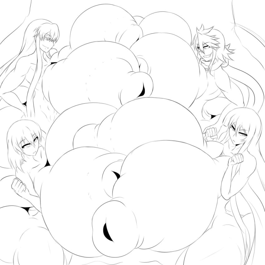 akame_(akame_ga_kill!) akame_ga_kill! esdeath_(akame_ga_kill!) grimotk huge_breasts huge_nipples hyper_breasts kurome_(akame_ga_kill!) leone_(akame_ga_kill!) long_hair multiple_girls sister sisters sketch tagme